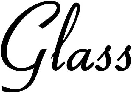 Glass 2.5w x 2h Label | Kitchen Pantry Organization | Die Cut Vinyl Decal | Black Retro Font (Sticker Only) by MinglewoodTrading