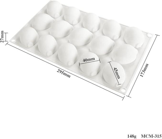 Silicone Mold Baking Pan Non-Stick Baking Pastry Chocolate Cake Dessert DIY Decoration Tools (Lemon V_11.8x6.8x0.11 inch)