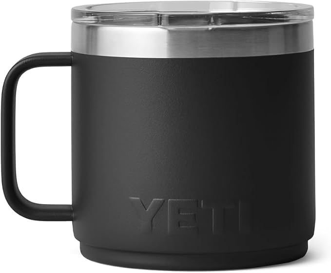 YETI Rambler 14 oz Ceramic Lined Stackable Mug, Vacuum Insulated, Stainless Steel with MagSlider Lid, Black - Image 8