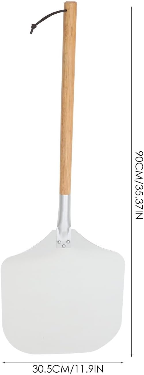 Ipetboom 2 Pcs Detachable Handle Pizza Transfer Shovel Set Lightweight Aluminum and Wood Kitchen Tools Easy to Clean and Operate Essential for Baking and Pizza Preparation - Image 2