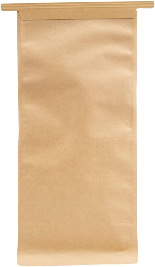 Bag Tek 5.1 x 4.1 x 11.2 Inch Tin Tie Bags With Windows, 100 Resealable Bakery Bags With Windows - Flat Bottom, For Cookies or Coffee Beans, Kraft Cotton Paper Tin Tie Bags - Restaurantware - Image 12