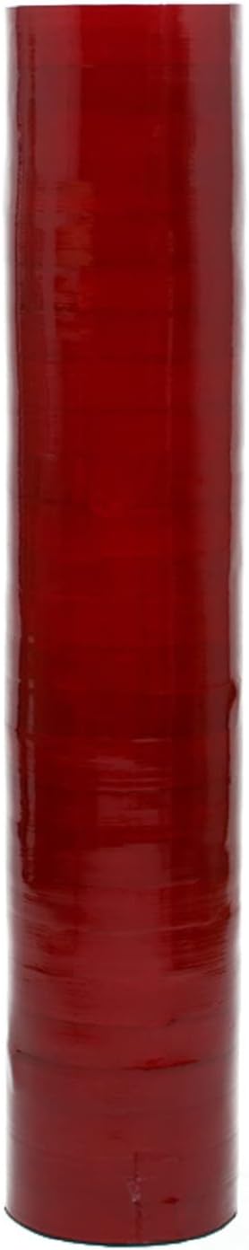 30-Inch-Tall Decorative Contemporary Bamboo Display Floor Vase - Cylinder Shape - Stylish Home Decor Accent - Modern Tall Vase for Living Room, Entryway, or Dining Room Decor, Red - Image 3