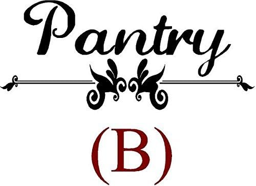 CreativeSignsnDesigns [Creative Signs N Designs, CreativeSignsNDesigns] Pantry Door Design Decals B White by CreativeSignsnDesigns