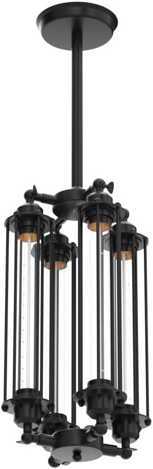 Industrial Steampunk Chandelier Vintage Pendant Light Loft Ceiling Fixture for Country Hotel Restaurant Bar Creative Ceiling Lamp(4 Heads) - Image 4