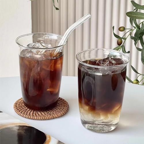 6 Pieces Drinking Glasses with Straw, 16 Oz Clear Water Glass Set | Lead-free Highball Glass Cup Kitchen Glassware for Juice, Beverage, Cocktail, Ice Tea, Coffee, Soda - Image 7