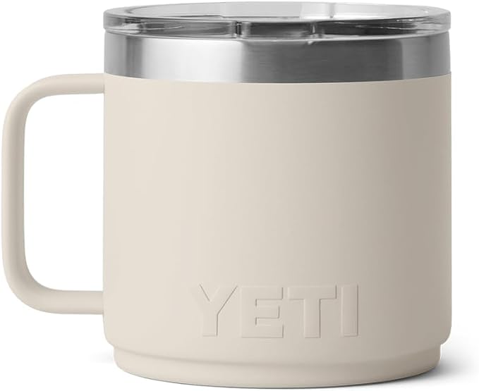 YETI Rambler 14 oz Ceramic Lined Stackable Mug, Vacuum Insulated, Stainless Steel with MagSlider Lid, Cape Taupe - Image 8