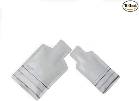Bottle Shape Open Top Aluminum Foil Pouch Package Bag with Tear Notch Portable Cute Bottle Shape Food Preservation Smell Proof Packaging Pouches (White, 2.9×5.1in (7.5×13cm)) by NATX