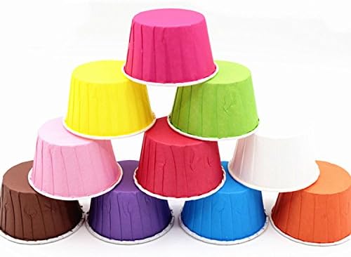 1000-Pack Random Colorful Baking Cup, Dots/Stripes, Standard by Gabkey