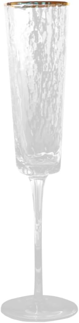 PRETYZOOM Elegant Golden Sparkling Wine Glass with Three-dimensional Design, Stylish European Style Glassware for Party Wine Toasting, No Discoloration, Sturdy Glass Cup for Bachelorette by PRETYZOOM