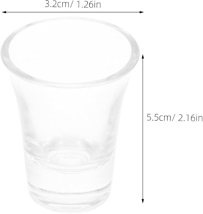 Garneck 10pcs Elegant Vintage Glass Liqueur Cup 20ml Small Drinking Chalice for Wine Tasting, Space-saving and Easy to Clean Glassware Suitable for Communion and Home Use - Image 2