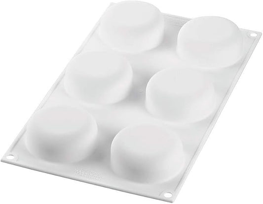 Silikomart"Universo 90" Silicone Mold with 6 Cavities, Each 2.63 Inch Diameter x 1.06 Inch High by Silikomart