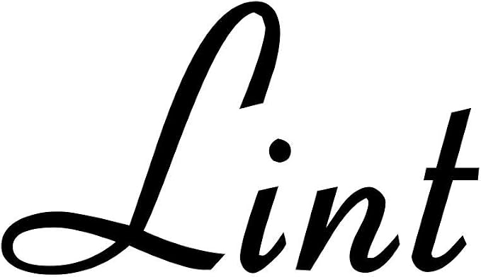 Lint 3.5w x 2h Label | Laundry Room Organization | Die Cut Vinyl Decal | Black Retro Font (Sticker Only) by MinglewoodTrading