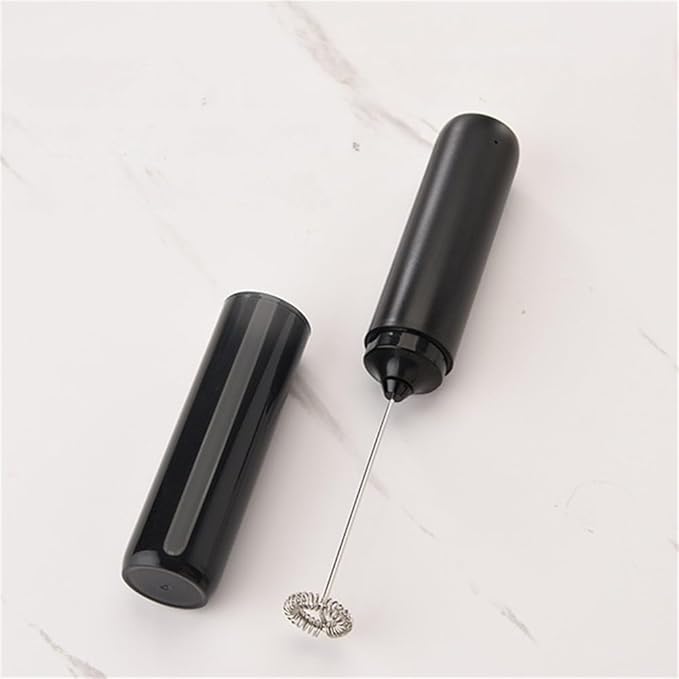 USB Rechargeable Electric for Milk Frother Handheld Coffee Foam for Maker with Stainless Steel Whisk for Lattes for Matcha Protein Shakes and Hot Chocolate, Black