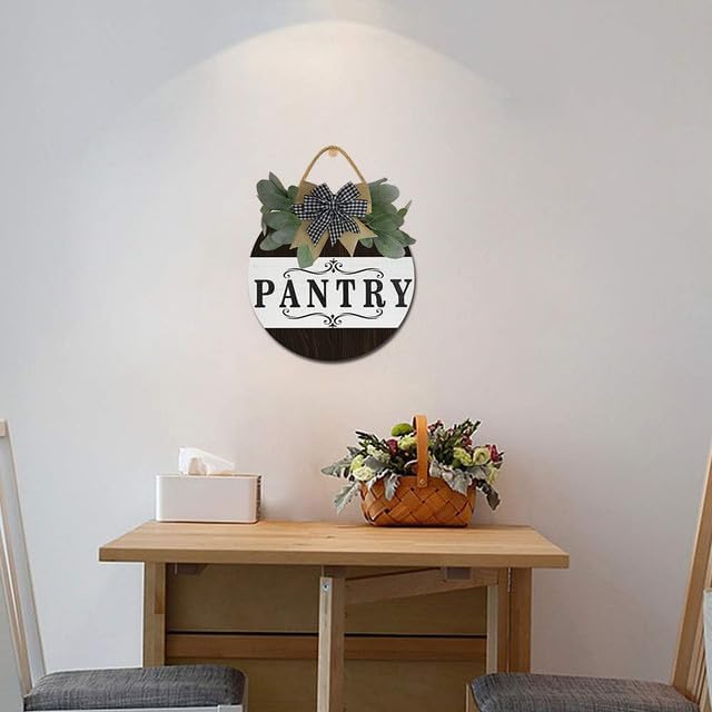 Pantry Sign Pantry Wall Decor Farmhouse Pantry Sign Wooden Rustic Pantry Sign Retro Pantry Hanging Sign Wooden Art Printed Decor for Home Pantry Room Holiday Decoration 11" - Image 5