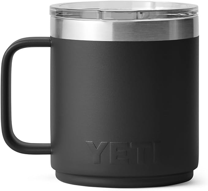 YETI Rambler 10 oz Ceramic Lined Stackable Mug, Vacuum Insulated, Stainless Steel with MagSlider Lid, Black - Image 8