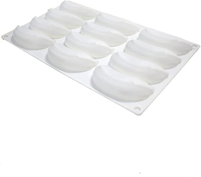 Silicone Mold Baking Pan Non-Stick Baking Pastry Chocolate Cake Dessert DIY Decoration Tools (Banana R_11.8x6.8x0.08 inch)
