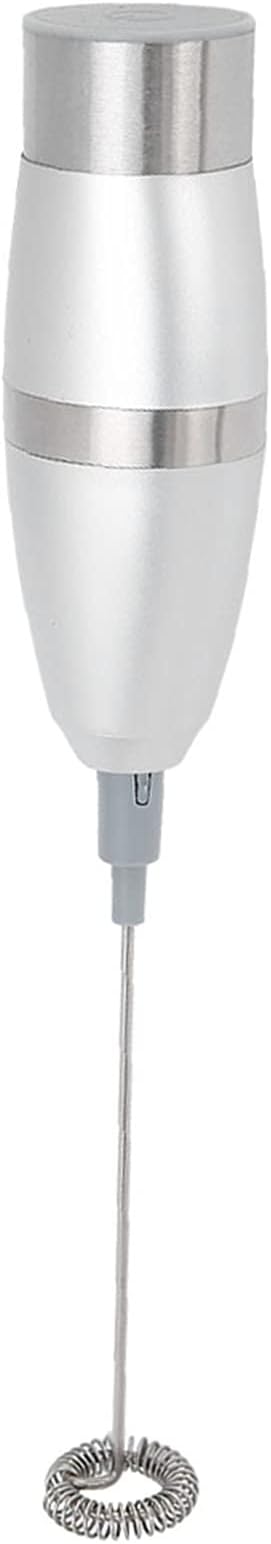 Stainless Steel Electric Milk Frother Egg Beater Automatic Mixer High Speed 19000RPM for Coffee Lattes Smoothies Kitchen Tool Battery Powered ABS Handle