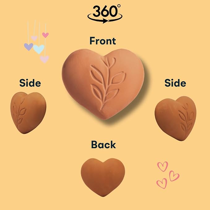 Sifri Brown Sugar Keeper – 3D Terracotta Clay Softener, Unique Moisture Holder for Baking Essentials Like Cookies, Marshmallows, Herbs (1, Heart) - Image 3