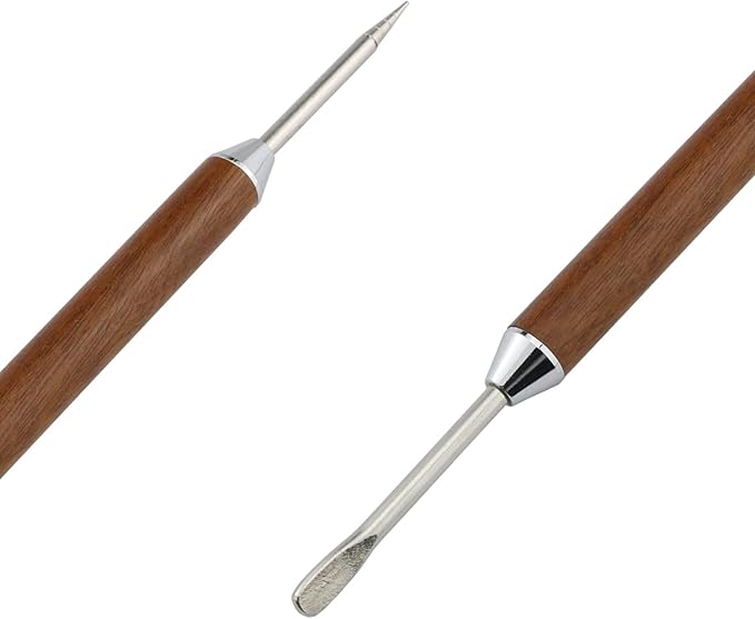 JJHXSM 3pcs Stainless Steel Coffee Art Pen Barista Tool Latte Needle with/Without Wood Handle for DIY Coffee Decor