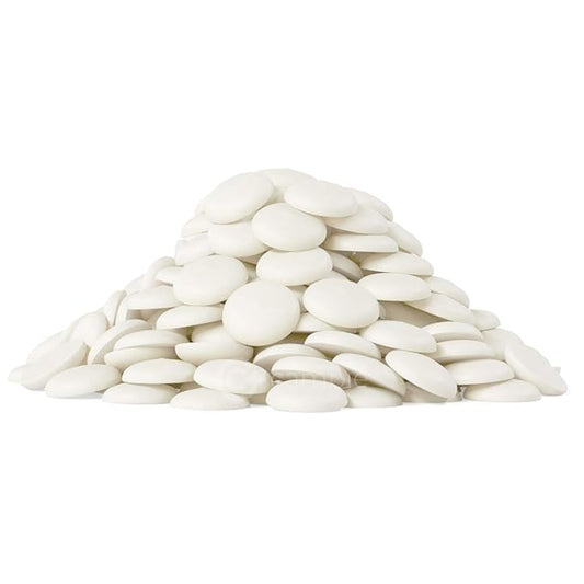 Merckens Super White Melting Chocolate - 2 Pounds of Premium Quality Super White Candy Melts to make Dubai Chocolate Bar, Cake Pops, Cocoa Bombs, & Homemade Desserts