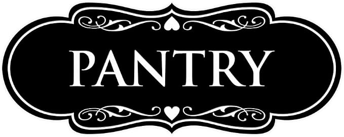Designer Pantry Sign (Black) - Small by SignsByLITA