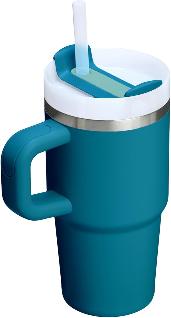 STANLEY Quencher H2.0 Flow State Tumbler, 20 oz, Coastal Teal | Handle and Straw | 3-Position Lid | Cup Holder Compatible for Travel | Insulated Stainless Steel Cup | BPA-Free - Image 3