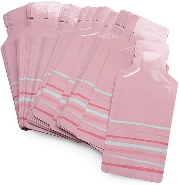 Bottle Shape Open Top Aluminum Foil Pouch Package Bag with Tear Notch Portable Cute Bottle Shape Food Preservation Smell Proof Packaging Pouches (Pink, 2.9×5.1in (7.5×13cm)) - Image 7