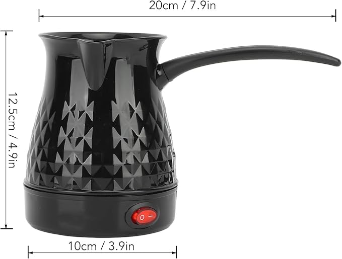 Jiawu Coffee Maker Anti Scald Even Heating Electric Coffee Pot 600ml with Removable Handle Portable Maker for Home Office Travel - Image 9