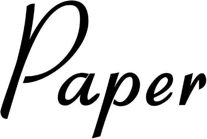 Paper 3w x 2h Label | Kitchen Pantry Organization | Die Cut Vinyl Decal | Black Retro Font (Sticker Only) by MinglewoodTrading