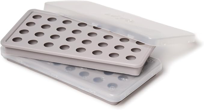 LĒVO Gummy and Candy Molds - 3mL Silicone Gummy Trays with Dry-Erase Lid - Set of 2 - Non-Stick Silicone Candy and Chocolate Molds - For Your LĒVO Herbal Oil Infusion - Makes 64 Round Gummies by L%C4%92VO
