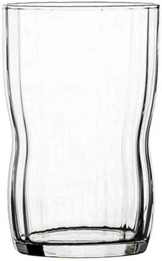 Tea Cup Clear Lead-free Drinking Glasses Ribbed Glassware Water for Cocktails(Small) by Unknown