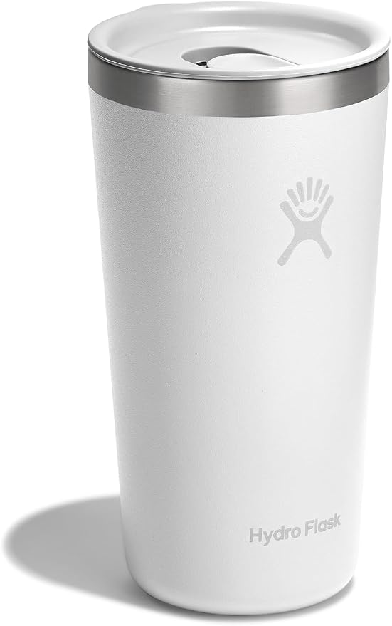 Hydro Flask All Around Tumbler Press-In Lid, Insulated Travel Mug, Stainless Steel Coffee Cup 20 Oz Tonal White - Image 2