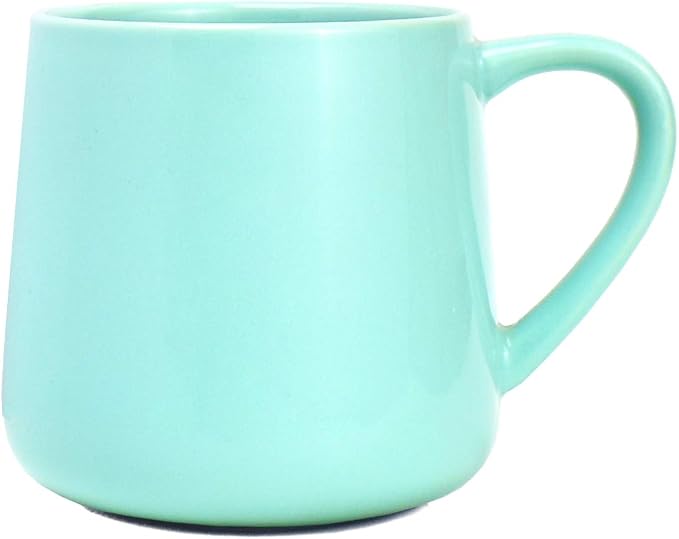 Bosmarlin Large Glossy Ceramic Coffee Mug, Tea Cup for Office and Home, 18 oz, Suitable for Dishwasher and Microwave(Mint Green, 1) by Bosmarlin