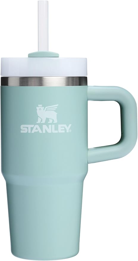 STANLEY Quencher H2.0 Flow State Tumbler, 14 oz, Seafoam | Handle and Straw | 3-Position Lid | Cup Holder Compatible for Travel | Insulated Stainless Steel Cup | BPA-Free by Unknown