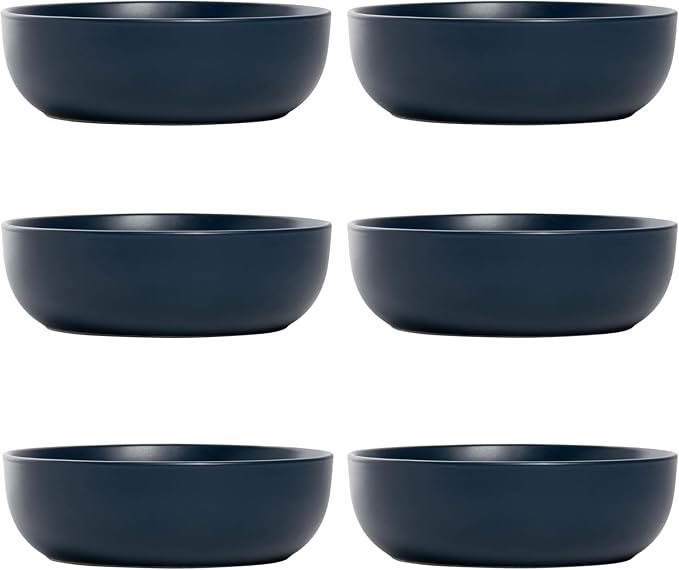 10 Strawberry Street Wazee Matte Coupe Dinnerware, Bowl, Dark Blue, Set of 6 by 10StrawberryStreet