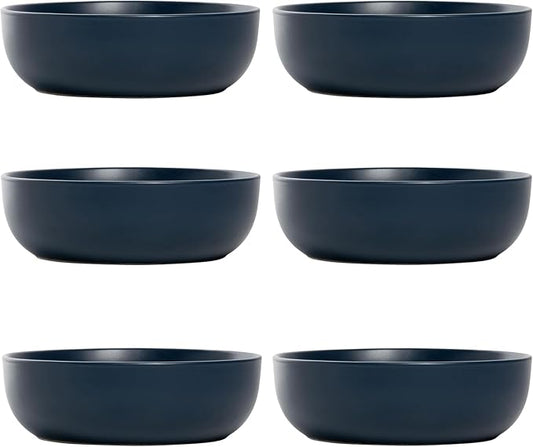 10 Strawberry Street Wazee Matte Coupe Dinnerware, Bowl, Dark Blue, Set of 6 by 10StrawberryStreet