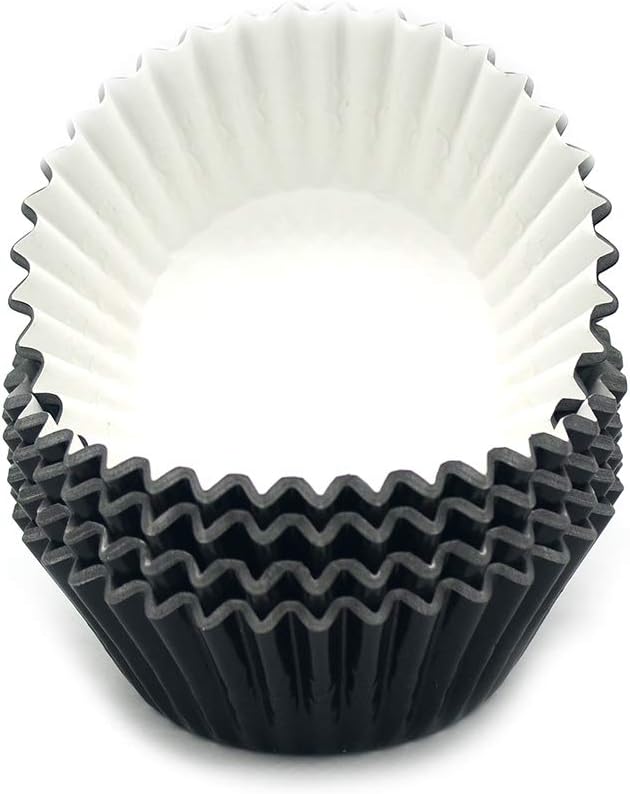 Standard Black Foil Cupcake Liners Muffin Baking Cups for Party and More, 100-Count - Image 2
