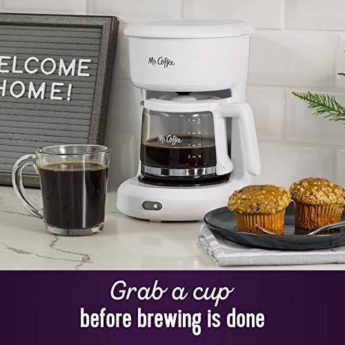 Mr. Coffee 2134286 ® 5-Cup Mini Brew Switch Coffee Maker, White - Image 4