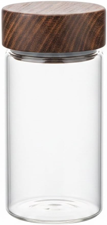 Glass Storage Jar with Acacia Wood Lid, Borosilicate Food Canister for Coffee Beans Tea Sugar Dry Pantry Staples (1 PC) by Unknown