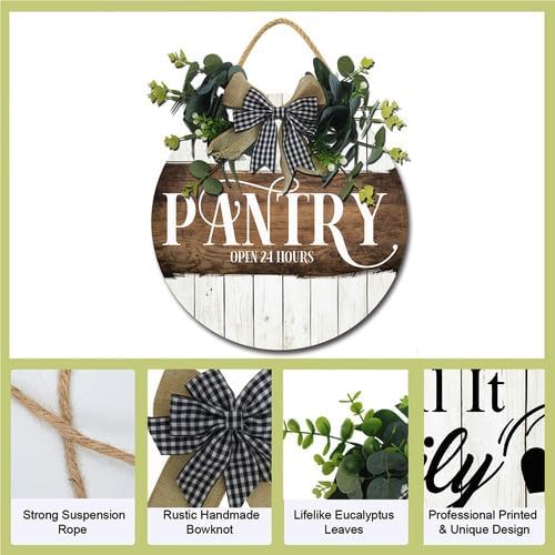 FemiaD Pantry Sign Pantry Wood Wall Decor for Home Kitchen Restaurant Coffee Shop Store Modern Farmhouse Wall Decor for Housewarming Gift 11inch - Image 5
