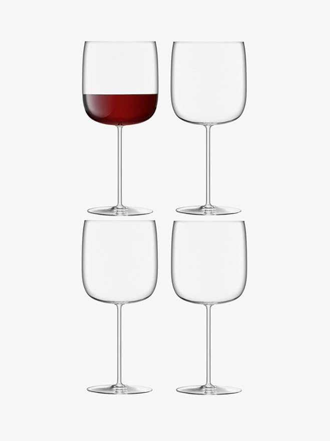 LSA International Borough Grand Cru Wine Glasses 22 oz, Set of 4, Luxury Elegant Crystalline Drinking Glassware by LSA+International