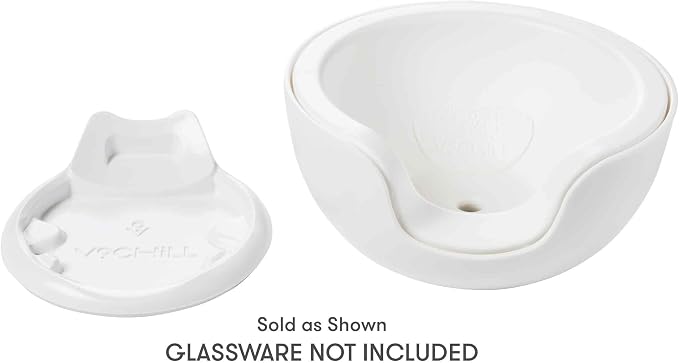 VoChill Stemless Wine Glass Chiller | Keep the Chill In Your Glass | Made In USA | Separable & Refreezable Chill Cradle | Actively Chills Stemless Glassware | Quartz, Pair Stemless - Image 3