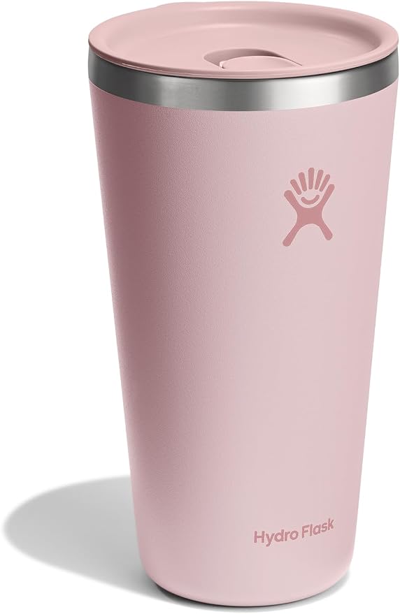 Hydro Flask All Around Tumbler Press-in Lid, Insulated Travel Mug, Stainless Steel Coffee Cup 28 Oz Tonal Trillium Pink - Image 2