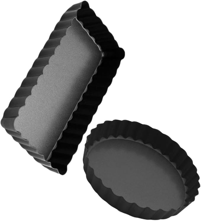 SOLUSTRE 3sets Non Stick Baking and Cake Molds for Oven Use for Tart Quiche and Pizza Baking Home Kitchen and Shop 2pcs*3 - Image 3