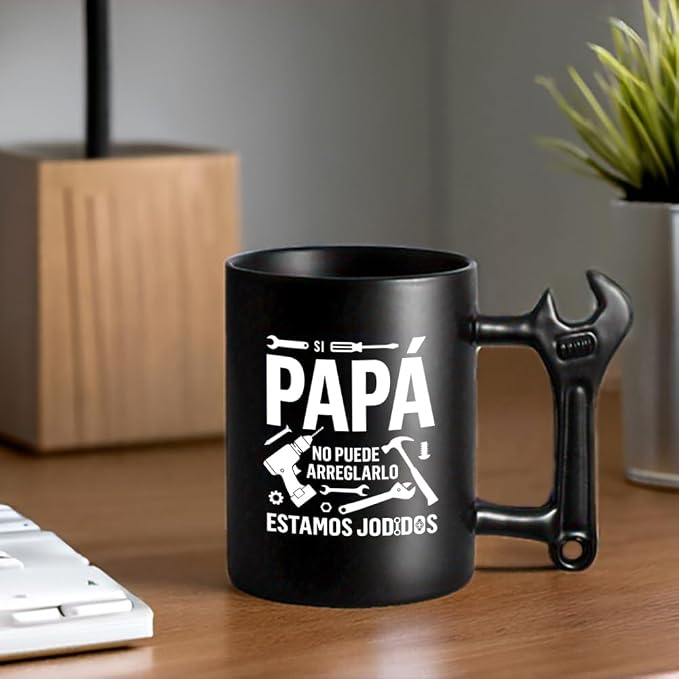 LOZACHE Funny Coffee Mug with Wrench Handle for Men, Novelty Fathers Day Dad Christmas Birthday Gifts for Grandpa Uncle Husband Brother Mechanic - Image 5