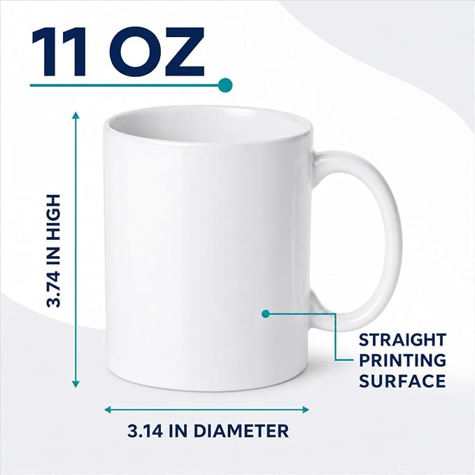 Sublimation Coffee Mugs 11oz White Blank Ceramic Cups For Tea Cocoa With White Box Packing Set of 12Pcs - Image 3