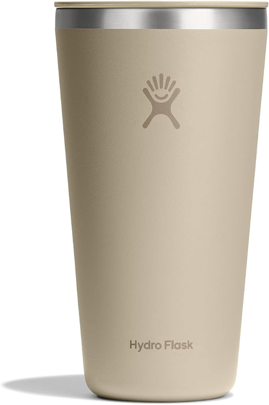 Hydro Flask All Around Tumbler Press-in Lid, Insulated Travel Mug, Stainless Steel Coffee Cup 28 Oz Oat Tan by Unknown