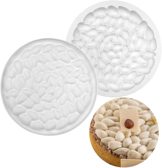 mostsom Silicone Molds Almond Chocolate Mold Candy Molds for Baking Sweet Treats,Cake Handmade Soap Candles for Christmas Party, Home Baking (Almonds F1_8x8x0.8 inch)