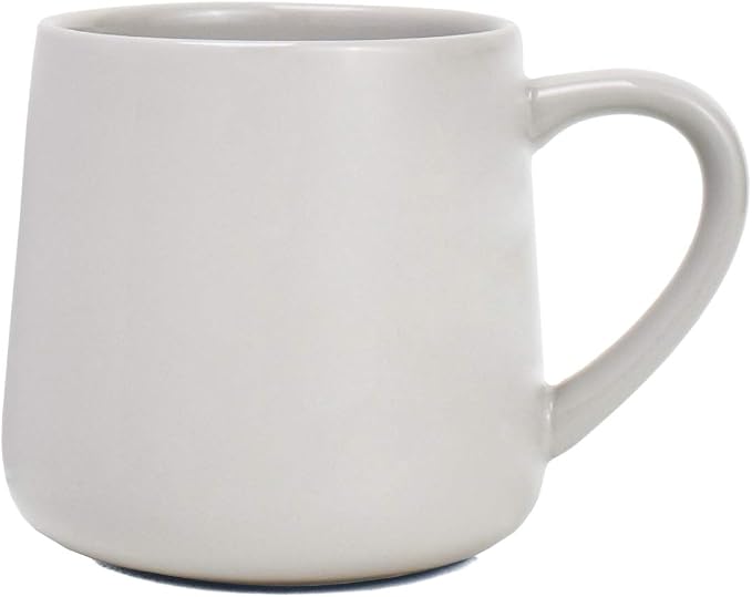 Bosmarlin Large Glossy Ceramic Coffee Mug, Grey Tea Cup for Office and Home, 18 oz, Suitable for Dishwasher and Microwave, 1 Pack (Grey) by Bosmarlin