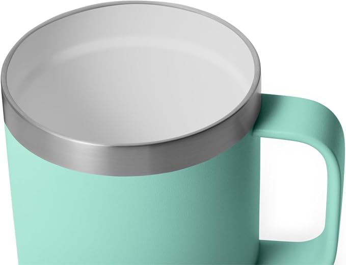 YETI Rambler 10 oz Ceramic Lined Stackable Mug, Vacuum Insulated, Stainless Steel with MagSlider Lid, Seafoam - Image 5
